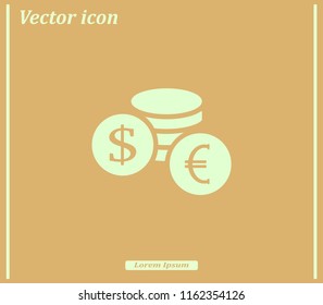 Money, coins, stateroom vector icon