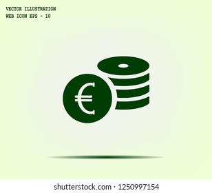 Money, coins, stateroom vector icon