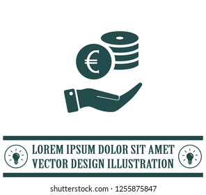 Money, coins, stateroom vector icon