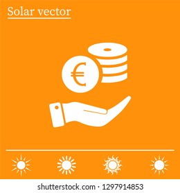 Money, coins, stateroom vector icon