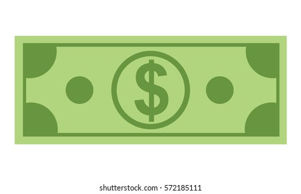 Money color icon with flat solid and minimalism color style design