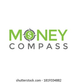 money compass vector logo design