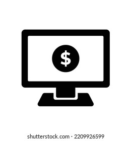money computer symbol vector illustration on isolated background