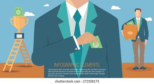 Money concept, business corruption