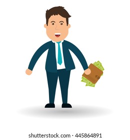 Money concept with icon design, vector illustration 10 eps graphic.