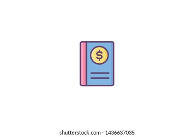 Money concept icon in trendy flat style isolated on white background. Money concept symbol. Vector illustration