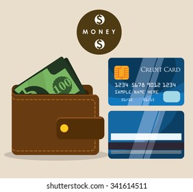 Money concept with investments icons design, vector illustration 10 eps graphic.