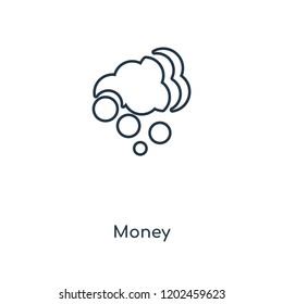Money concept line icon. Linear Money concept outline symbol design. This simple element illustration can be used for web and mobile UI/UX.