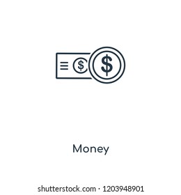 Money concept line icon. Linear Money concept outline symbol design. This simple element illustration can be used for web and mobile UI/UX.