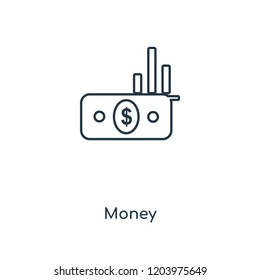 Money concept line icon. Linear Money concept outline symbol design. This simple element illustration can be used for web and mobile UI/UX.