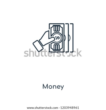 Money concept line icon. Linear Money concept outline symbol design. This simple element illustration can be used for web and mobile UI/UX.