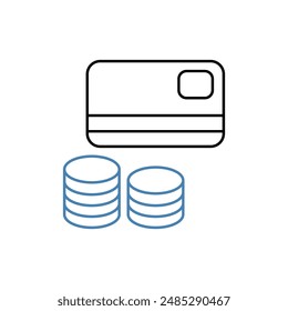icono de línea de concepto de dinero. Ilustración simple del elemento. diseño del símbolo del esquema del concepto del dinero.