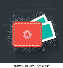 Money concept on blackboard background,clean vector