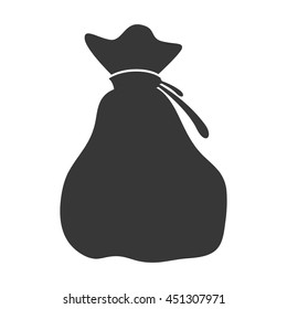 Money concept represented by Money bag icon. Isolated and flat illustration 