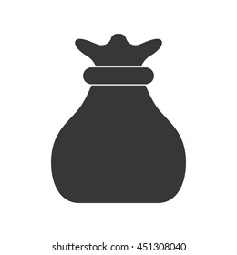 Money concept represented by Money bag icon. Isolated and flat illustration 