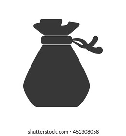 Money concept represented by Money bag icon. Isolated and flat illustration 