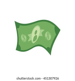 Money concept represented by bill icon. Isolated and flat illustration 