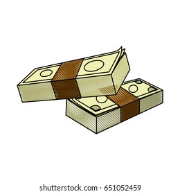 money concept. stacked pile of hundred us dollar cash.
