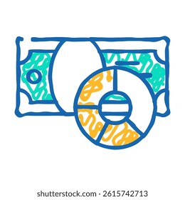 money control doodle icon sketch vector. money control sign. isolated symbol illustration