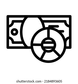 money control line icon vector. money control sign. isolated contour symbol black illustration