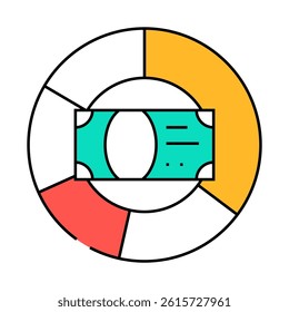 money control line icon vector. money control sign. isolated symbol illustration