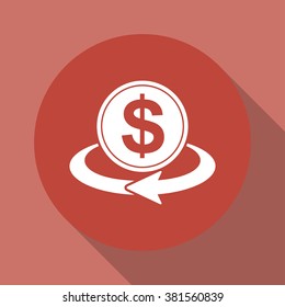 money convert icon. Flat design style eps 10