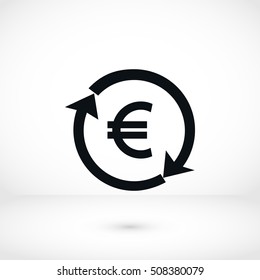 money convert icon, flat design best vector icon