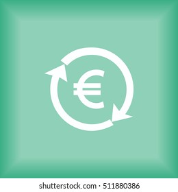 money convert icon, flat design best vector icon