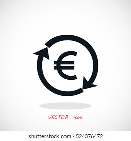 money convert icon, flat design best vector icon