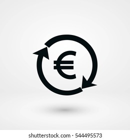 money convert icon, flat design best vector icon