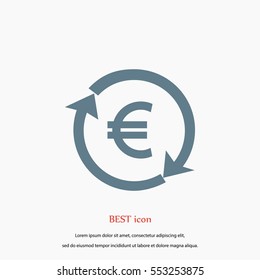 money convert icon, flat design best vector icon