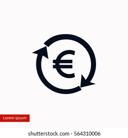 money convert icon, flat design best vector icon
