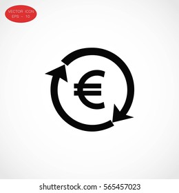 money convert icon, flat design best vector icon