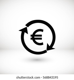 money convert icon, flat design best vector icon