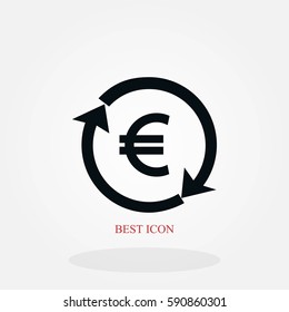 money convert icon, flat design best vector icon