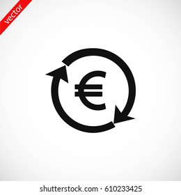 money convert icon, flat design best vector icon