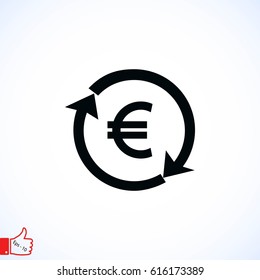 money convert icon, flat design best vector icon