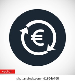 money convert icon, flat design best vector icon