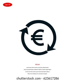 money convert icon, flat design best vector icon