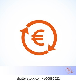 money convert icon, flat design best vector icon