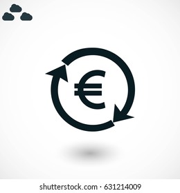 money convert icon, flat design best vector icon