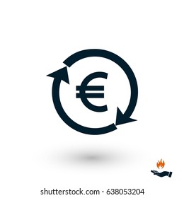 money convert icon, flat design best vector icon