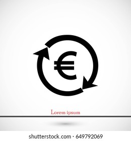 money convert icon, flat design best vector icon
