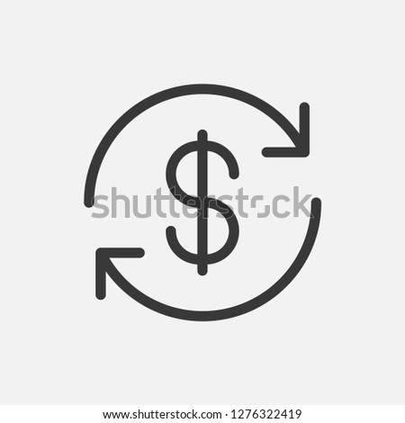 Money convert icon isolated on background. Exchange symbol modern, simple, vector, icon for website design, mobile app, ui. Vector Illustration