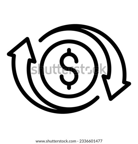 Money convert icon outline vector. Bank app. Mobile payment