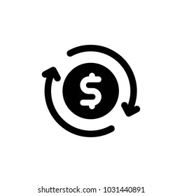 vector de icono de conversión de dinero