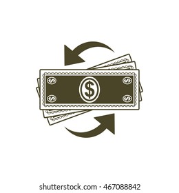Money Convert Icon Vector