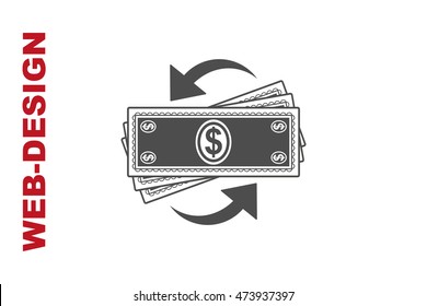 Money Convert Icon Vector