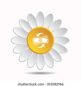 money convert  icon, vector illustration. Modern design. Flat design style