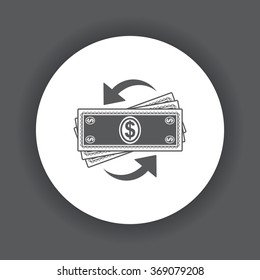 money convert  icon, vector illustration. Modern design. Flat design style